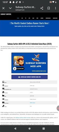 subway surfers mod apk moedas chaves infinitas
