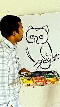 How to draw an Owl for kids #art #viral #draw #artwork #shorts #trending #shortvideo