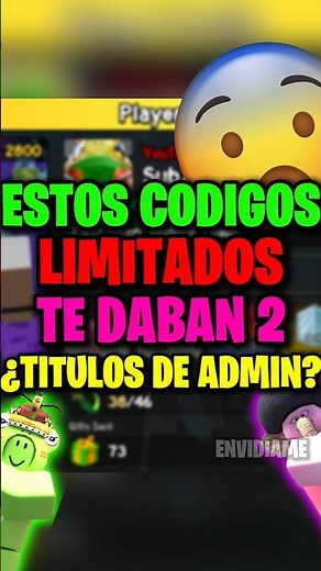 ¡ESTOS CODIGOS LIMITADOS TE DABAN ¿2 TITULOS DE ADMIN? | Envidiame #shorts