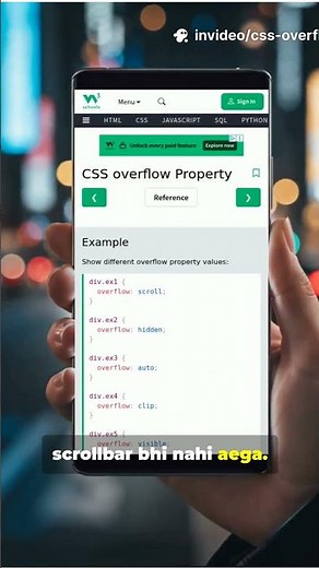 CSS Overflow Hidden | Web Dev Shorts