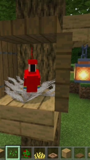 Building a parrot / bird house in a mincraft🦜very easy to making #ytshorts #minecraft#shorts#parrot