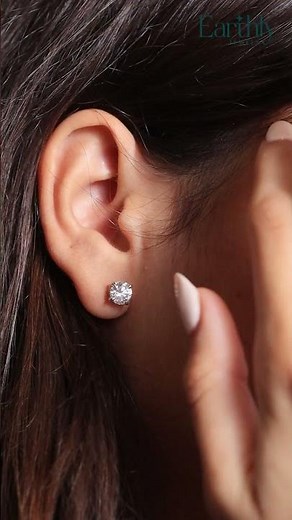 Round Diamond Stud Earrings | lab grown diamond jewellery | diamond earrings | earrings design