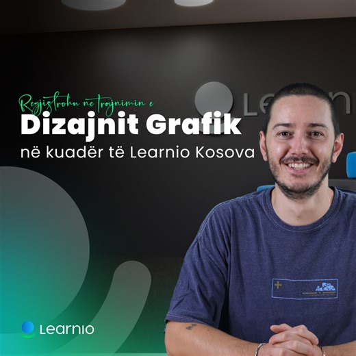 Bëhu pjesë e revolucionit të Dizajnit Grafik!🖌️ Granit Havolli, me përvojë shumëvjeçare, të fton në kursin tonë të dedikuar për Dizajn Grafik që fillon më 3 Mars.🗓️ 👉 Çmim i përballueshëm 👉 Mësim i pavarur 👉 Çertifikatë ndërkombëtare Rezervo vendin tënd përmes formës më poshtë!👇 | Learnio