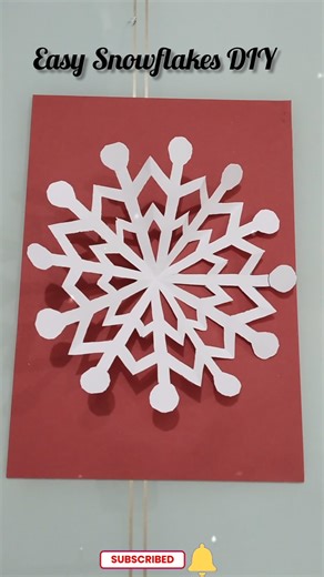 Quick & Easy Paper Snowflakes pattern DIY #short #trending #viral