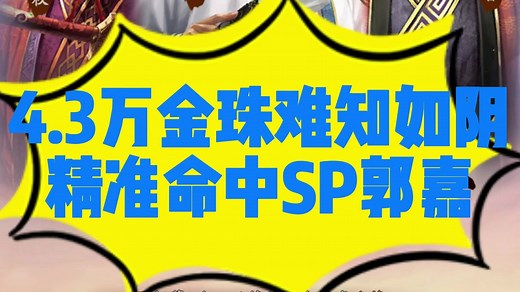 4.3万金珠难知如阴小卡包-精准命中SP郭嘉
