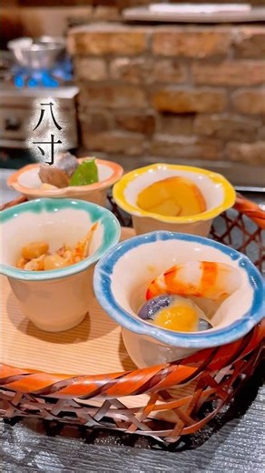ある夏の日の懐石料理仕込み（朝顔の器と八寸）