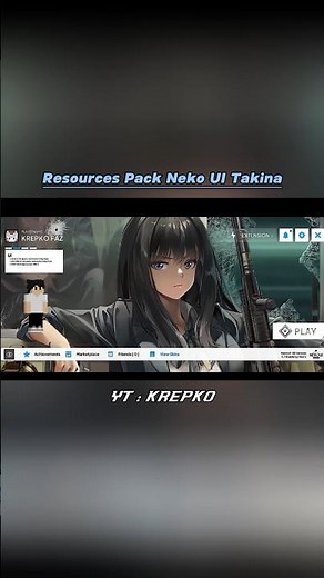 Neko UI Takina - Minecraft Pe | Addon UI Anime for MCPE 1.21+ #minecraft #texturepvp #anime