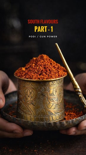 Ajay raghav on Instagram: "Homemade podi / gun powder ❤️ 👨‍🍳 METHOD (Step-by-step with ingredients) 🥥 Step 1: Roast Coconut (MOST IMPORTANT) • Add 150 g fresh grated coconut 🥥 to a pan • Dry roast on very low flame for 12–15 minutes • Stir continuously until light golden & fully dry (no browning) • Switch off, cool completely ❄️ 🌰 Step 2: Roast Dals • Add 100 g chana dal 🌰 → roast till golden • Add 50 g urad dal 🌰 → roast till light brown • Keep aside to cool ❄️ 🌶️ Step 3: Roast Chillies