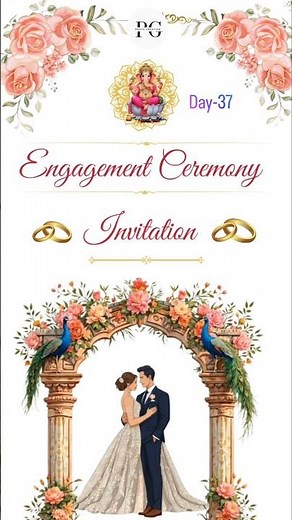 Elegant Engagement Invitation Card 💍✨ | Royal Digital Wedding Invitation 2026