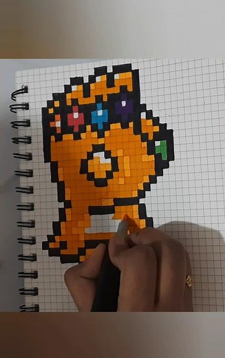 Thanos Infinity Stones 💎 Pixel Art on Graph Sheet | Easy Tutorial | Craft And Paper