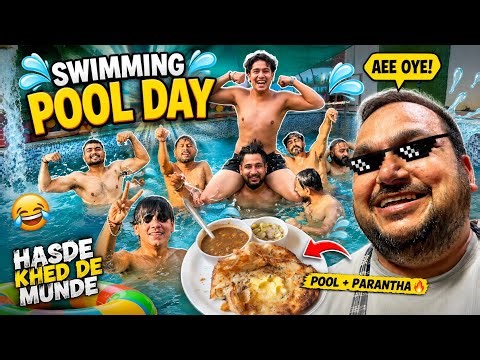 FIRST CRAZY POOL PARTY VLOG 🏊‍♂️ | HASDE KHED DE MUNDE