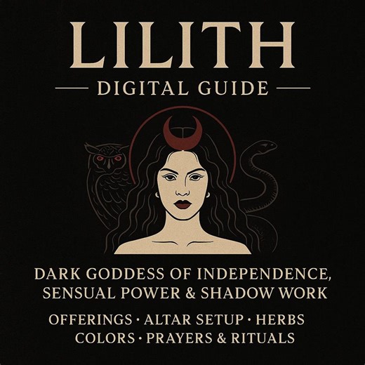 Lilith Digital Guide | Dark Goddess of Independence, Sensual Power & Shadow Work | Offerings, Altar Setup, Herbs, Colors,prayers and Rituals - Etsy