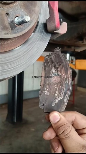 worn out brake pad and rotor bad brake pad #brakepads #brakenoise #car #mechanic