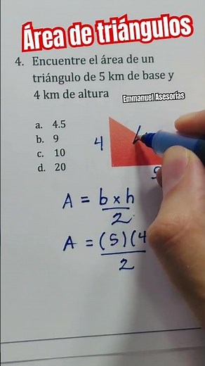 Area of ​​triangles. Geometry exercises with triangles. #shorts