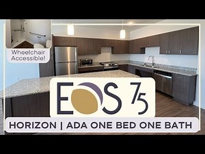 Horizon ADA One Bedroom One Bathroom Wheelchair Accessible Floor plan | EOS 75 Apartments
