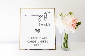 Modern Gift Table Sign Ideas, Please Place Cards & Gifts Here, for Baby Shower, for Bridal Shower, for Wedding, Presents Table Decorations - Etsy