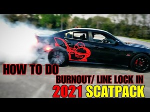 LEARNING HOW TO DO BURNOUTS AND USING LINE LOCK IN MY 2021 DODGE CHARGER 392 SCATPACK.