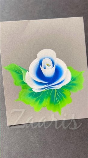 💙🌿🎨🎉 Easiest ROSE flower painting using acrylic paints 💙🎨💯🫶 #flowerpainting #shorts #art