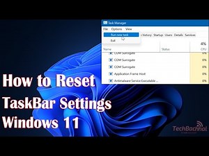 How to Reset TaskBar Settings in Windows 11