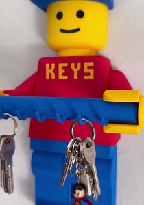 Lego Style Key Holder | 3D Printed Wall Hook | Fun Entryway Decor| Custom Head Accessory - Etsy