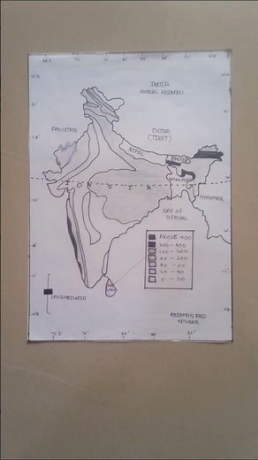 Annual ☔ ☔ Rainfall 🗾 Map In India #study #mapping #rain #state #indian #geography