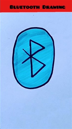 Bluetooth Drawing for Kids 📱 Easy Step by Step Drawing | Simple Kids Art #shorts