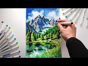 Drawing with Ohuhu Acrylic Markers ✨ No Talking ASMR