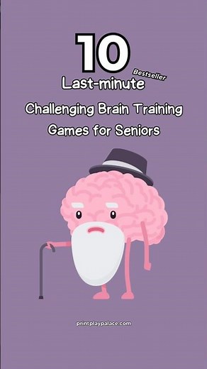 Senior brain training 🧠 Printable games! printplaypalace.com #seniorhealth