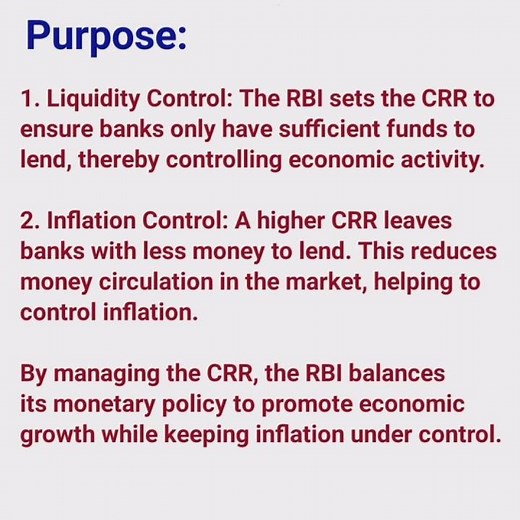 CRR Explained: Meaning, Example, Current Rate & Purpose | Cash Reserve Ratio | RBI Policy #economics