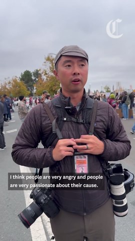 Protesters met with apparent stun grenades at Coast Guard base