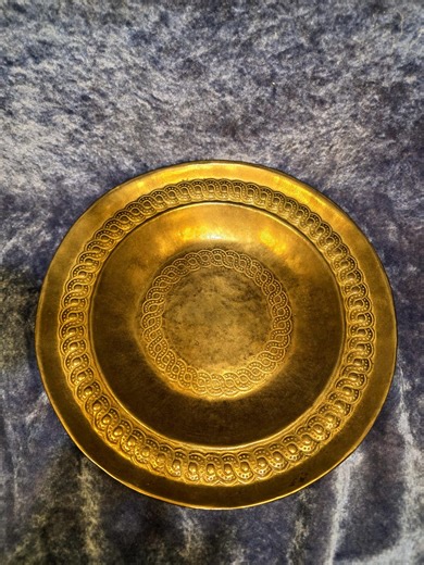 Antique Bronze Brass Round Plate Engraved Metal Art Noble Patina Handmade Signed Rare Italian Art - Etsy
