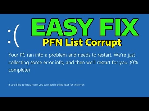 How To Fix PFN LIST CORRUPT Error in Windows (Blue Screen)