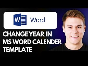 How to Change Year in Microsoft Word Calendar Template (Step By Step Guide) 2026!
