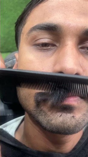One slip ruins this mustache ✂️ #mustache #barber #trim
