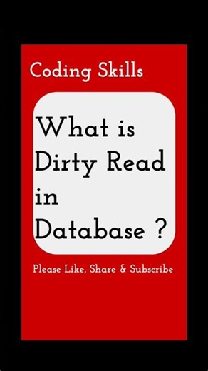 What is Dirty Read in Database | Coding Skills