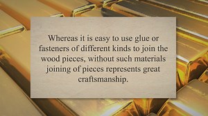 Building Furniture without Nails or Screws