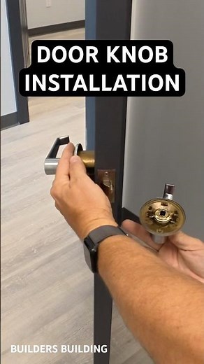 Door knob installation ￼Schlage