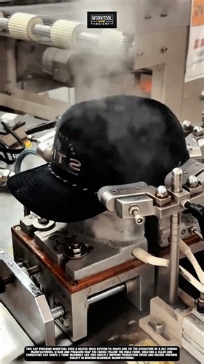 Cap Pressing worktool that shapes hat panels precisely for efficient cap production #worktool