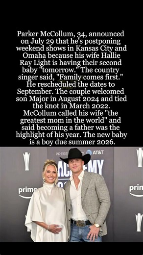 Parker McCollum Postpones Shows as Wife Goes into Labor with Baby No. 2 #shorts #ParkerMcCollum