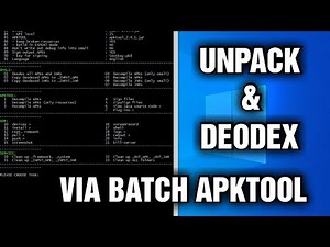 Unpack & Deodex ROM via BatchApkTool