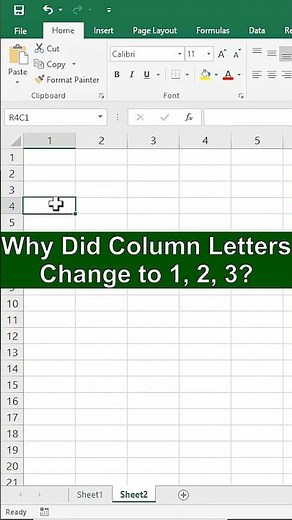 Excel Columns Showing 1,2,3 Instead of A,B,C? Fix R1C1 Setting