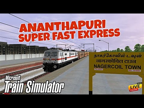 🔴 Live | 20636 Ananthapuri SF Express | Nagercoil Town - Dindigul Junction | #msts | BigWheel Sim