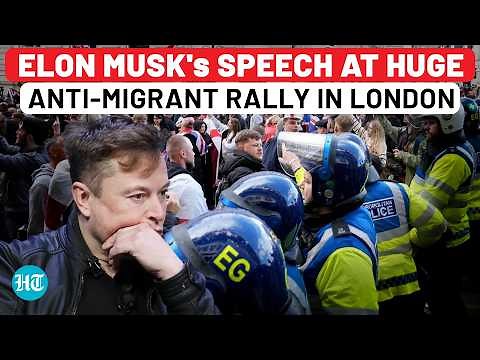 Elon Musk's Speech At UK Protest Which Saw Violent Clash: Speaks On Charlie Kirk, Migrants, Starmer