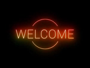 Neon Welcome Banner 4K Animation for Event Greetings and E-Commerce Landing Pages