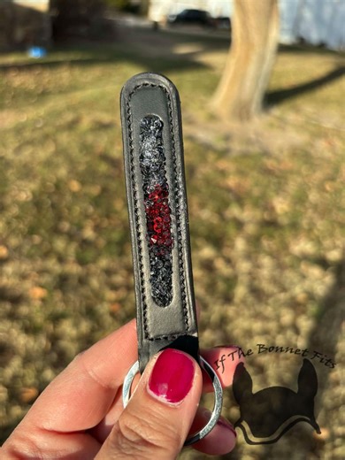 Crystal Keychain Red and Black Diamond Two Tone - Etsy