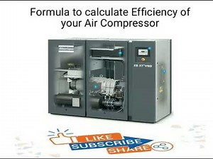 Air compressor efficiency calculation