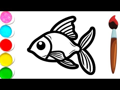 Fish drawing tutorial for kids and toddler's | how to draw fish