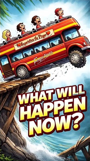 WHAT WILL HAPPEN NOW? 😱 Bus Hanging on Broken Bridge!