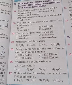 The first carbon compound prepared from its elements is... | Filo
