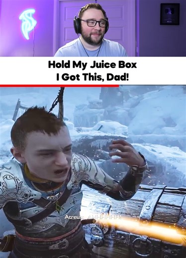 Hold My Juice Box, I Got This Dad! 🤣 #GodofWar #gaming #gamer #gamers | SXVXN